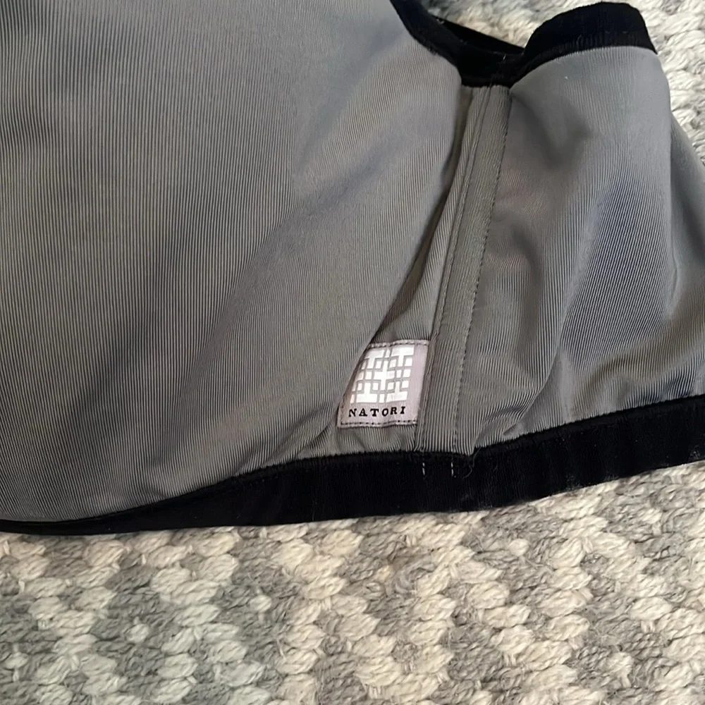 Natori Gray Sports Bra with Racerback Design 34G
